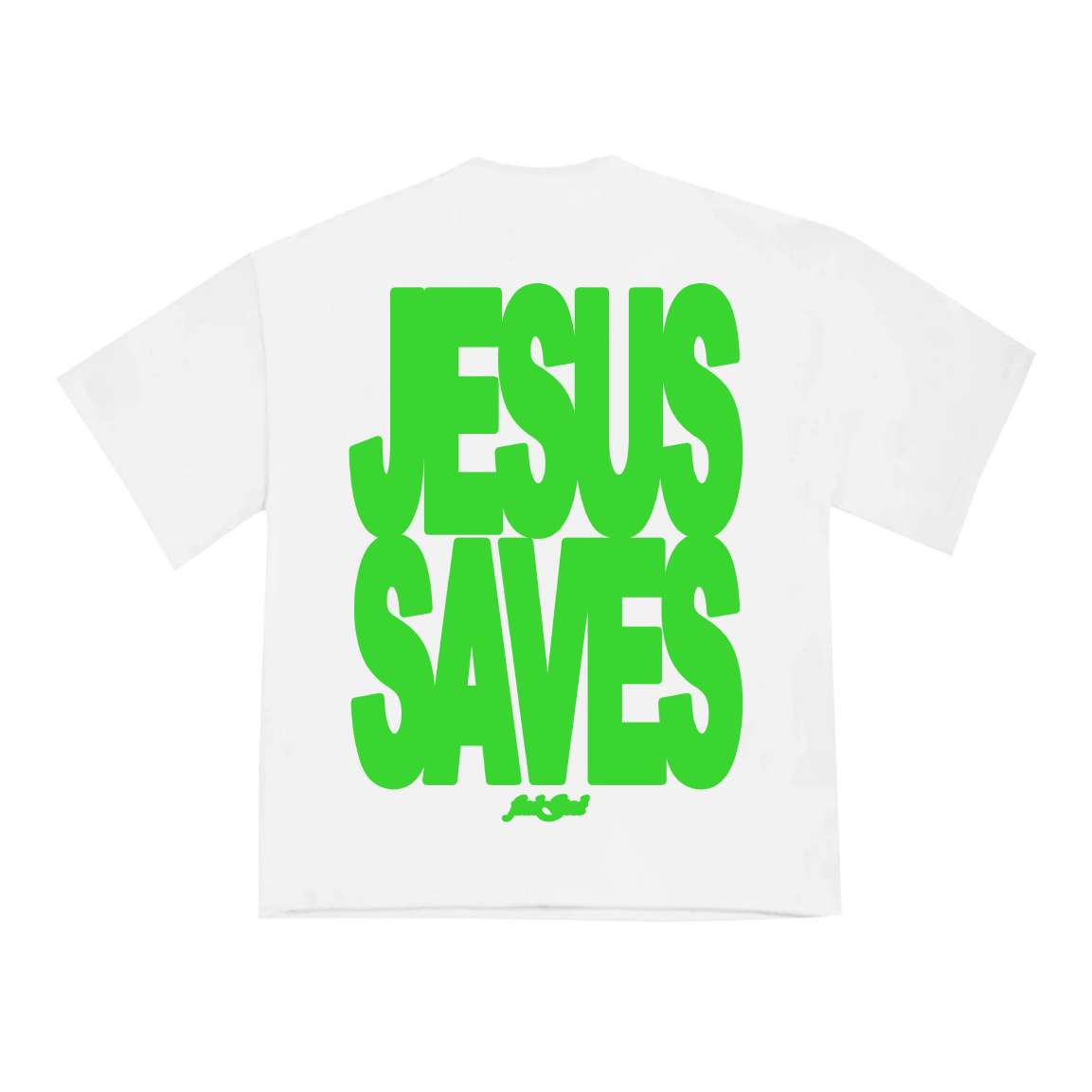 JESUS SAVES TEE - GREEN