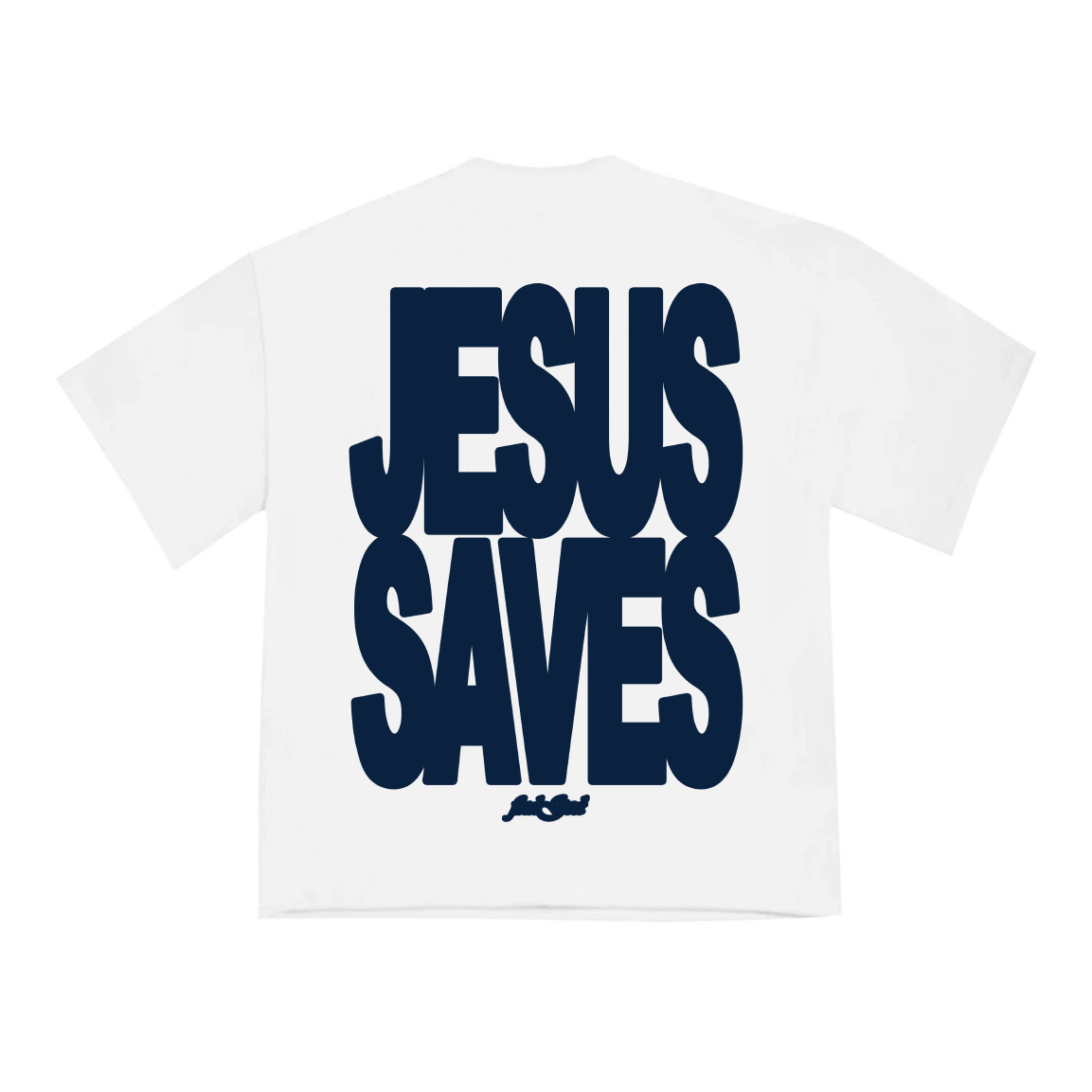 JESUS SAVES TEE - NAVY