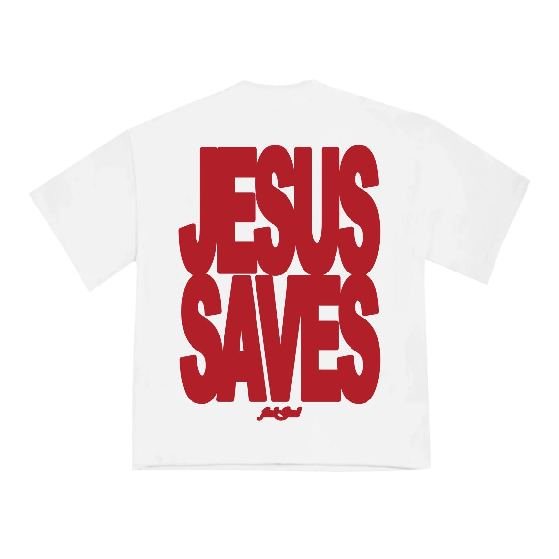 JESUS SAVES TEE - RED